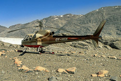Qoroq-Gletscher Helikopter